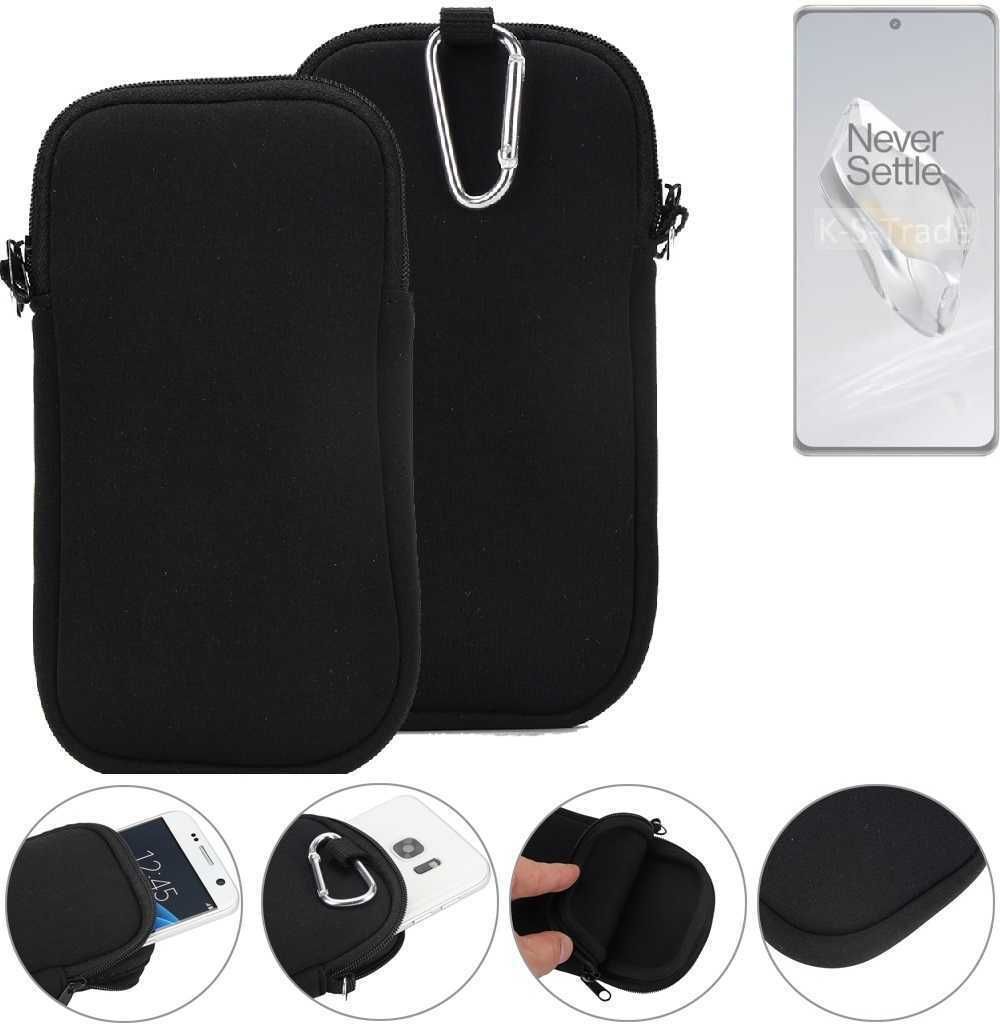 K-S-Trade Neopren-Hülle Handyhülle kompatibel mit OnePlus OnePlus 12 Schutzhülle Neoprenhülle Sleeve Schutz-Hülle Gürtel Tasche Case Holster