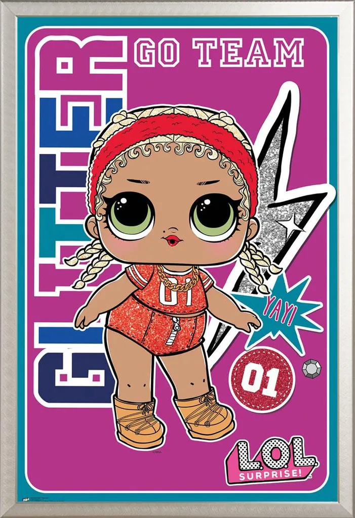 Set Poster LOL Surprise Team Glitter + Cornice Shinsuke in Alluminio