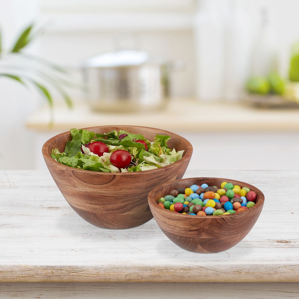 Relaxdays Saladier, Lot de 3, Bois de manguier, diamètre de 18, 23 et 28 cm, Bol pour Salade, Snacks, Fruits, Noir Relaxdays Saladier, Lot de 3, Bois de manguier, diamètre de 18, 23 et 28 cm, Bol pour Salade, Snacks, Fruits, Noir