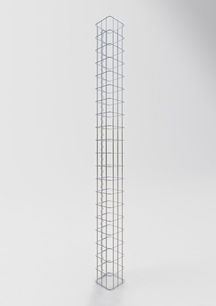 Gabionensäule eckig 17  cm x 17  cm, 200 cm Höhe, MW 5 cm x Produktbild 