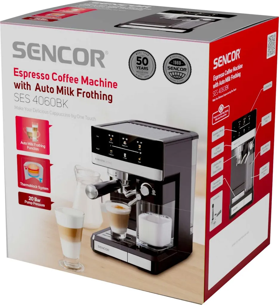 Sencor SES 4060BK Machine à café à levier avec buse vapeur rotative - 3