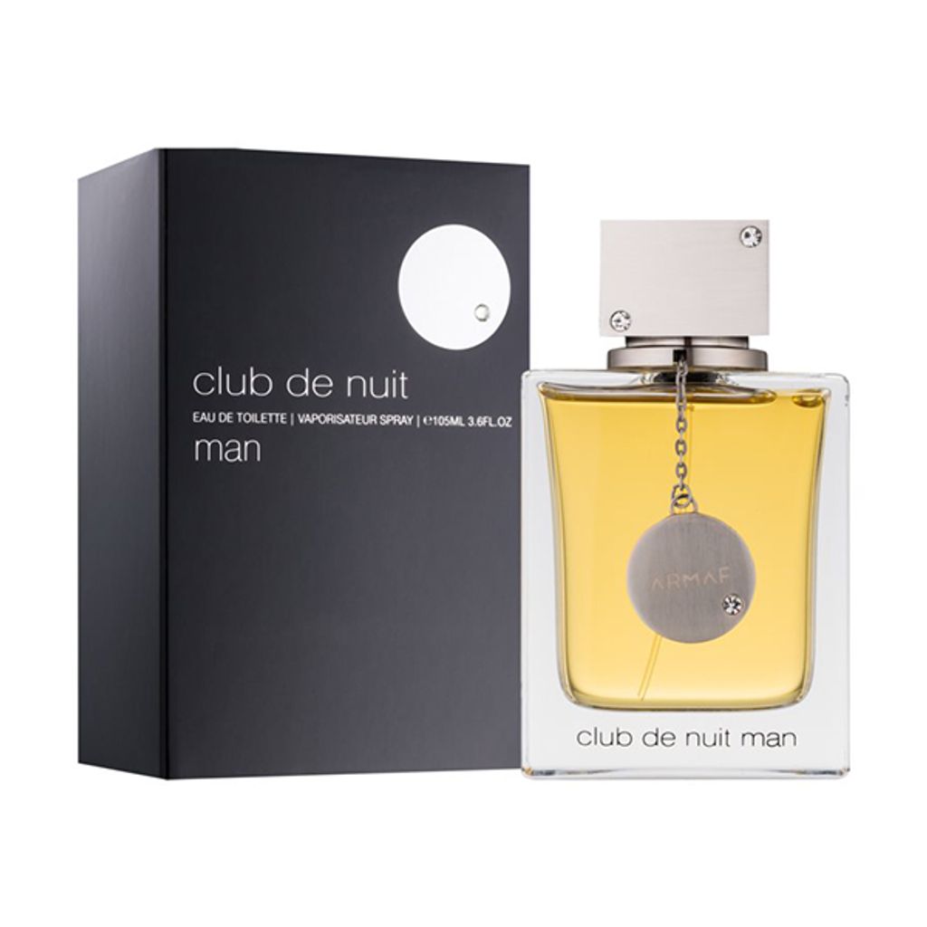 A perfume bottle and its box are displayed against a white background.
