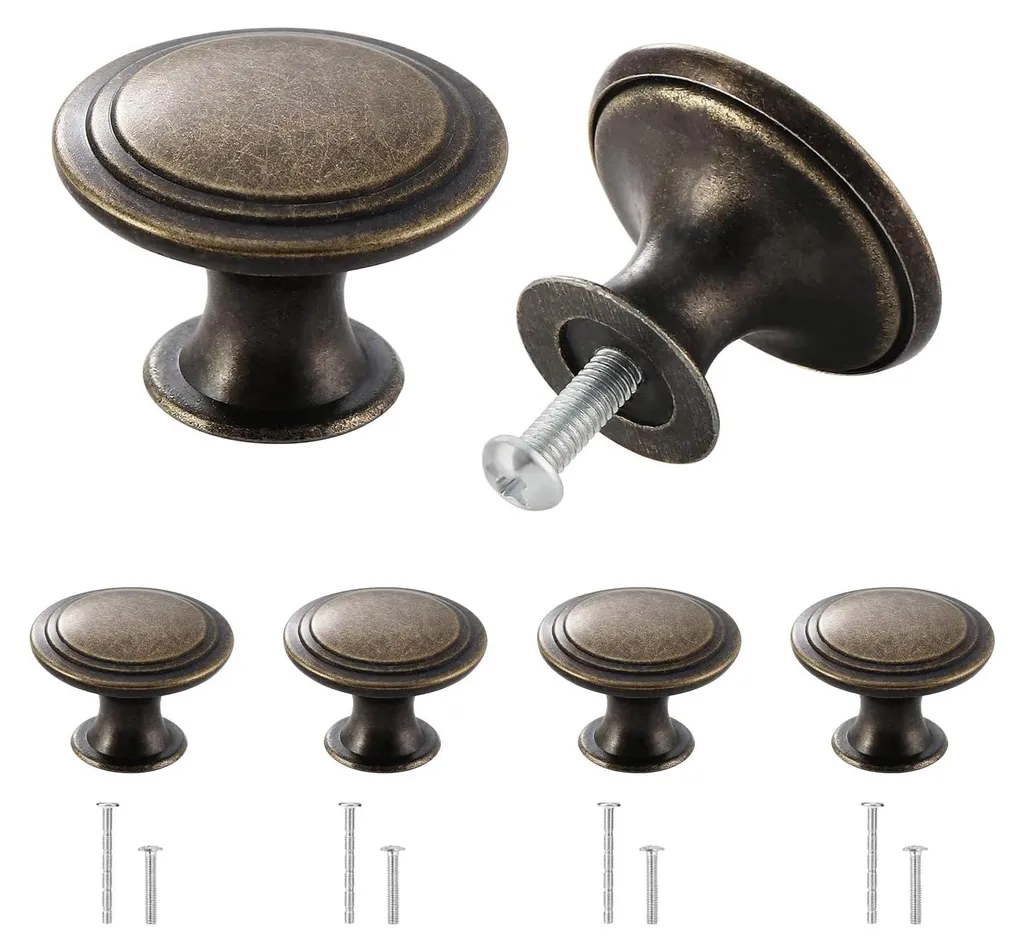 Rénover vos Meubles Anciens avec 4 Boutons de Porte Bronze 30mm Zinc