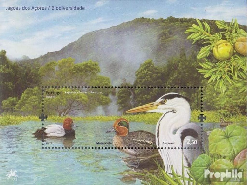Briefmarken Portugal - Azoren 2009 Mi Block40 (kompl.Ausg.) postfrisch Lagunen