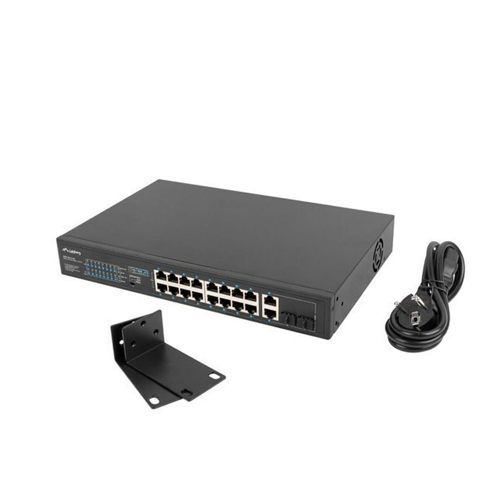 LANBERG Switch 16x 100MB DSP+/2x 1GB/1x SFP Rack 19" 250W Produktbild 
