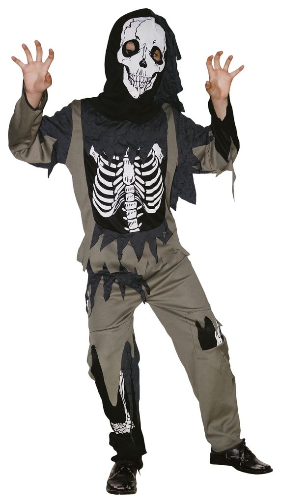 Zombie-Skelett Kinderkostüm M 7-9 Jahre (120-130 cm) Produktbild 