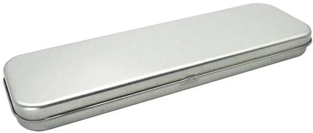 Boîte de rangement en aluminium argenté avec couvercle hermétique