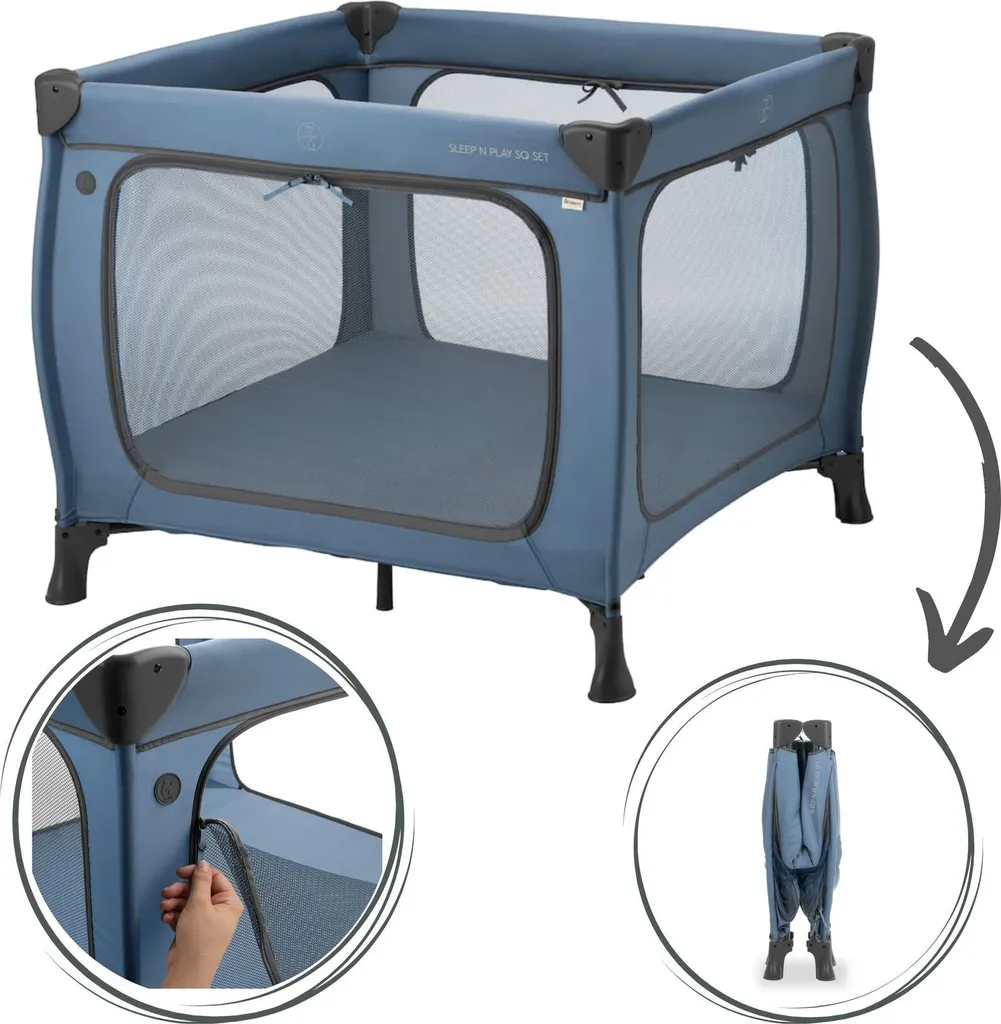 Hauck Sleep N Play SQ Set Lit de Voyage 3-en-1 Bébé en Dark Blue