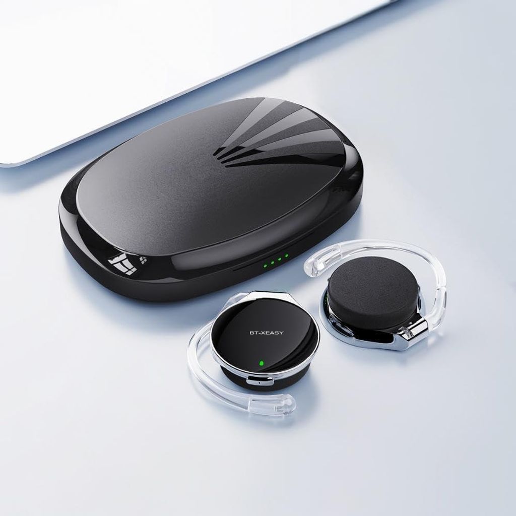 Open Ear Bluetooth 5.4 Kopfhörer Over-Ear mit Mikrofon, 52 Std Musik, 46 Std Anrufe, Kabellos, Clip-On, Multi-Device, Sport & Büro geeignet