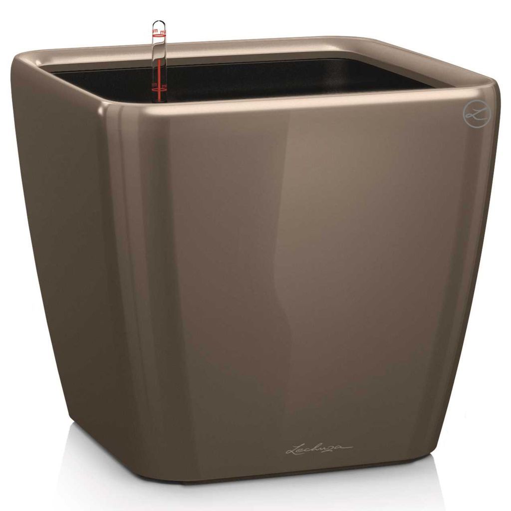 Sadzarka LECHUZA QUADRO Premium LS 43 Taupe wysoki połysk | Zdjęcie produktu 