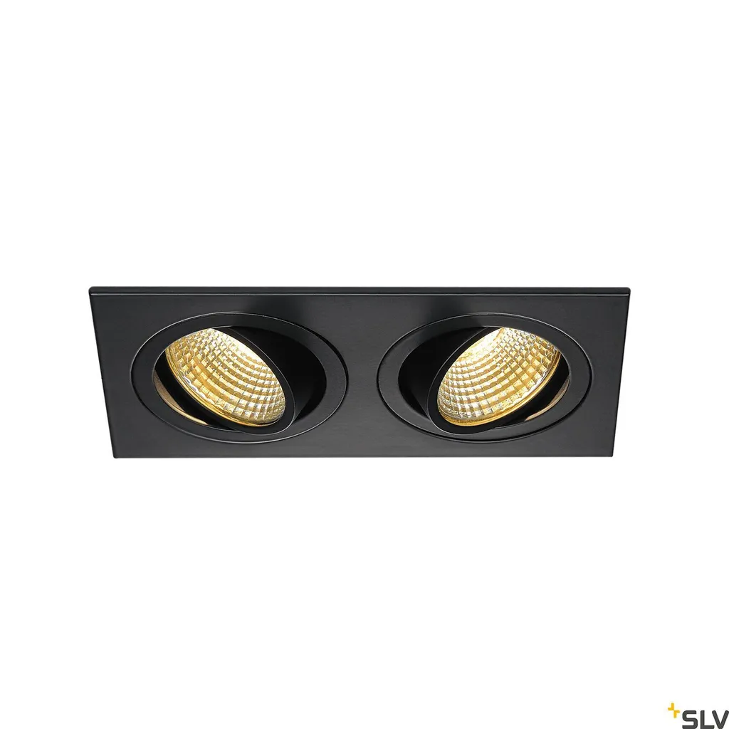 Éclairage intérieur LED New Tria 155 Set noir carré 2700K pour cuisine