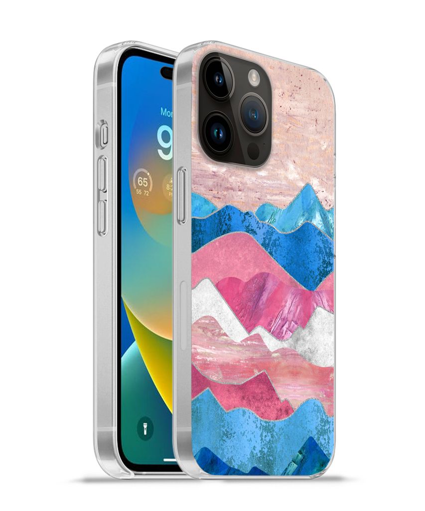 MuchoWow Handyhülle Schutzhülle Hülle für Apple iPhone 14 Pro - Softcase Stolz - Transgender - Marmor Silikon Softcase Handy Hülle - Umschlag