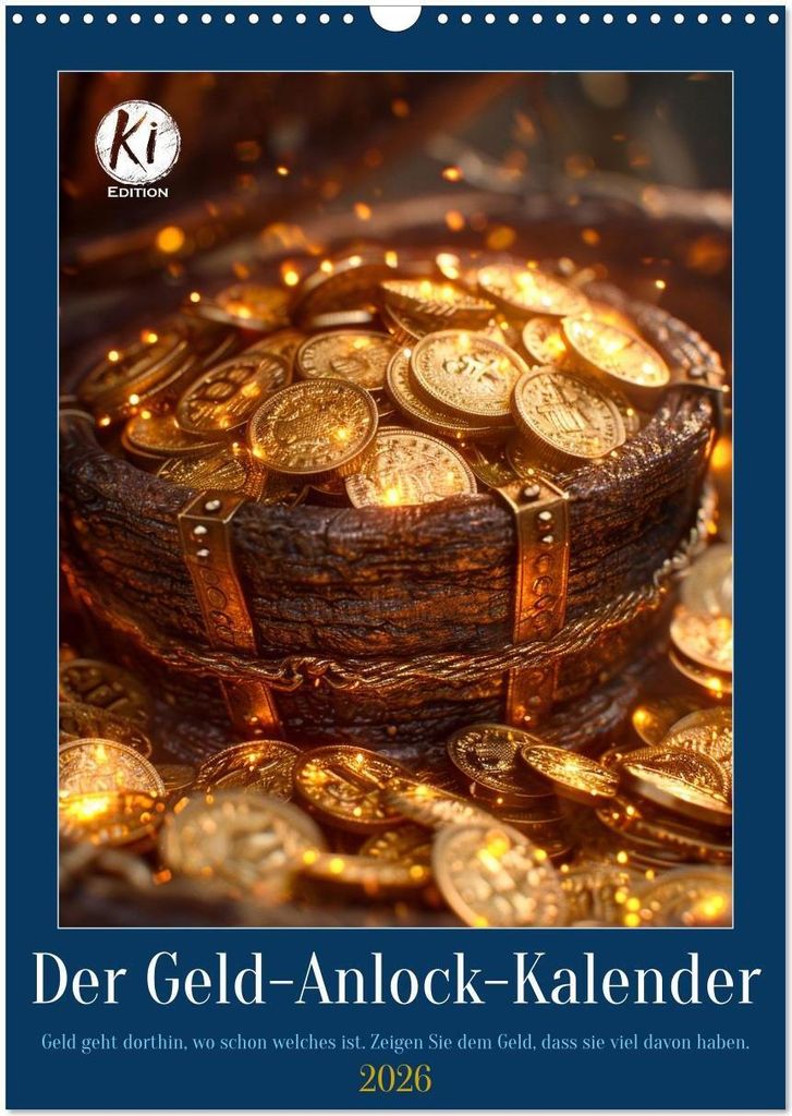 Der Geld-Anlock-Kalender (Wandkalender 2026 DIN A3 hoch), CALVENDO Monatskalender