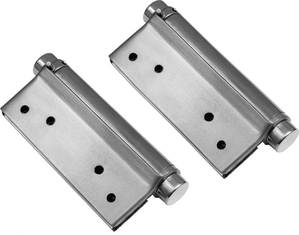 2x Edelstahl Pendeltürscharnier Pendeltürband Schwingtüre Türscharnier Scharnier Single (5") 125mm