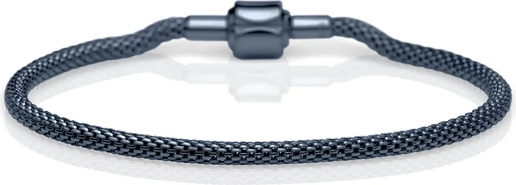 Jonc Bering Femmes 613-70-190 : Bijou Élégant en Maille Argentée 190 mm
