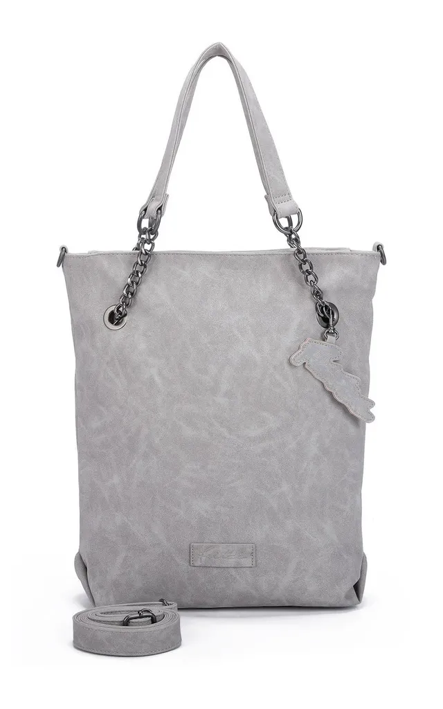 Sac fourre-tout gris Jakx Chai03 en cuir synthétique souple et chic