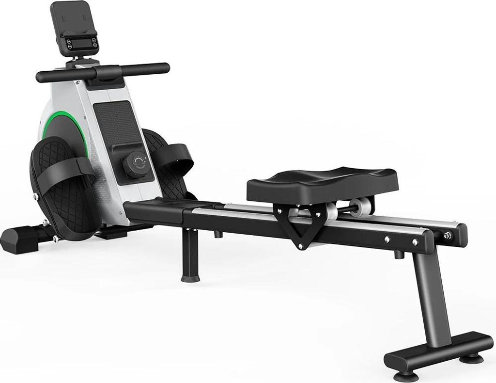 Rudergerät - QK530 - Bluetooth-Verbindung - Einstellbarer Widerstand - LCD-Display - Für Heimtraining - Schwarz