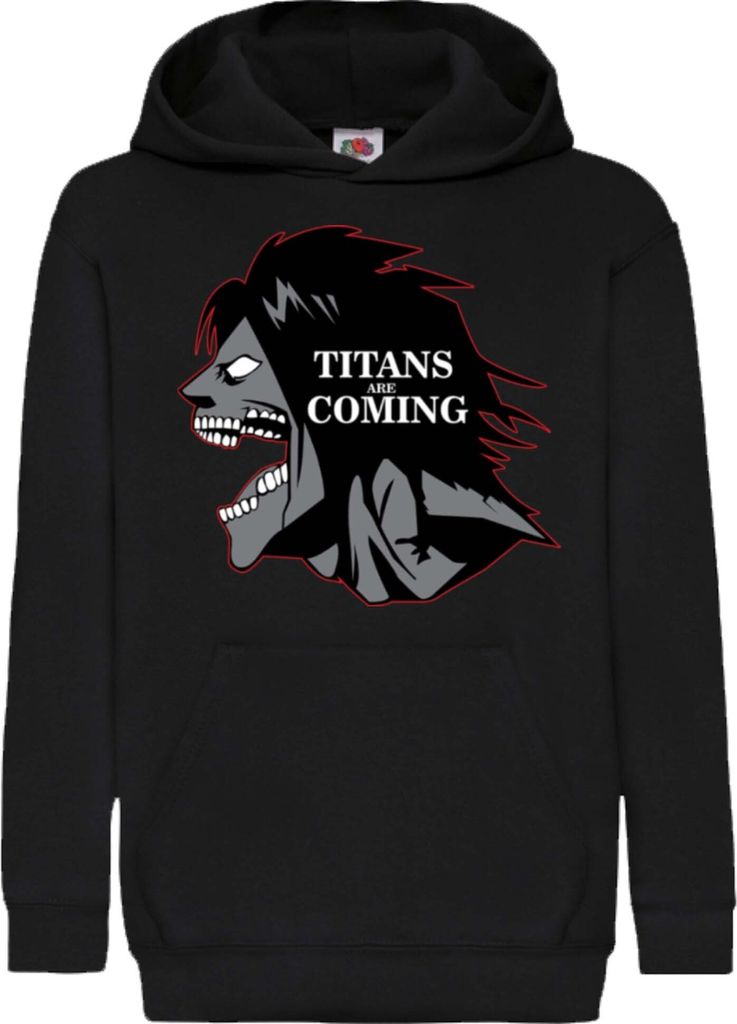 Kinder Kapuzenpullover Attack Anime On Titan Titans Are Comings, 9-11 Jahr - 140 / Schwarz