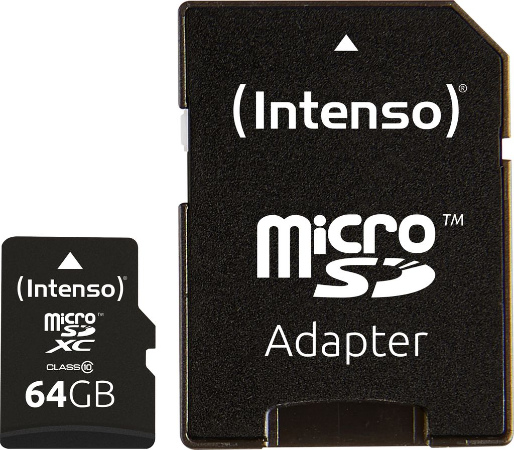 SD MicroSD Card 64GB Intenso SDXC Class10 Obrázok produktu 4