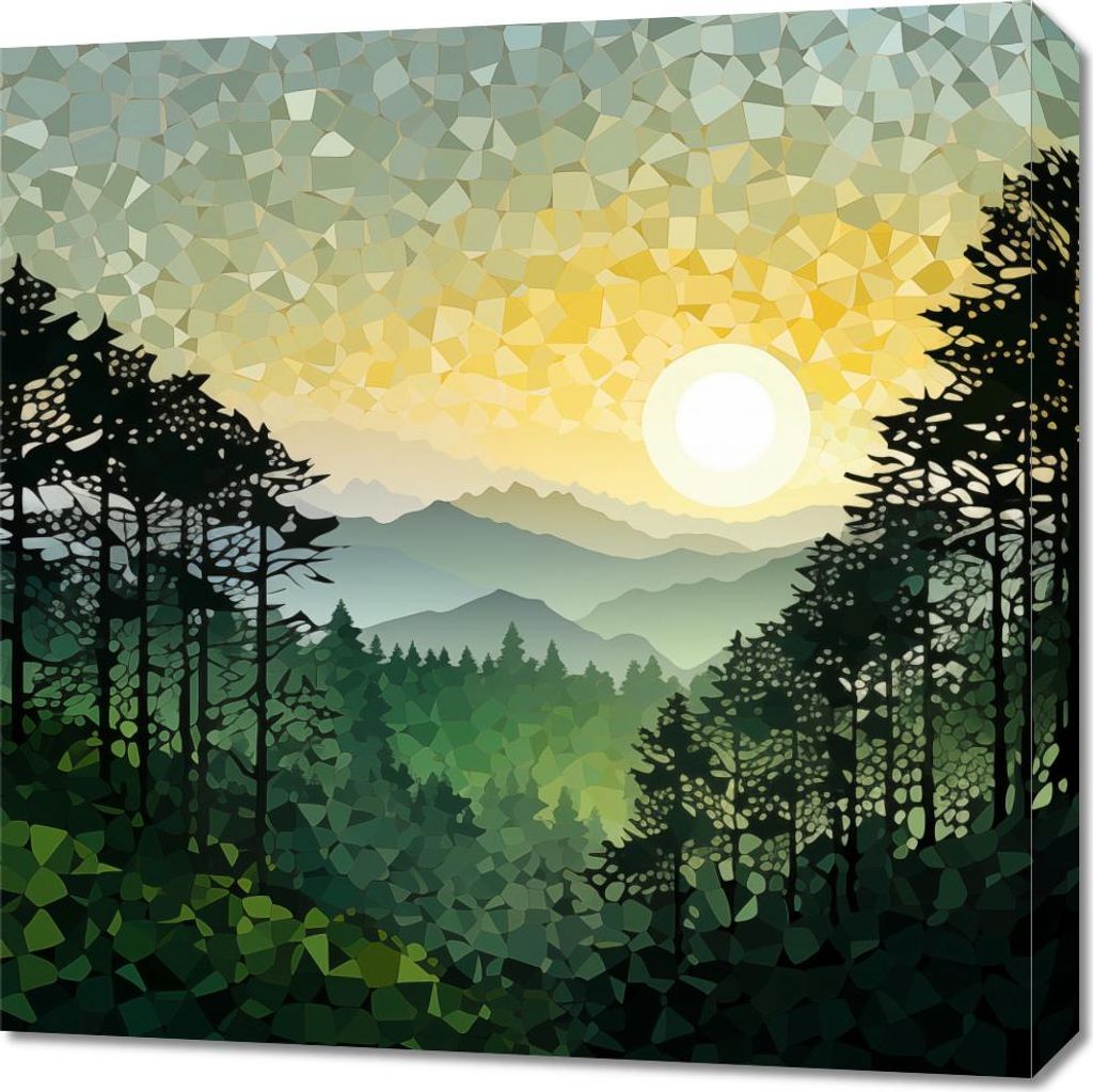 Bild 60x60cm Mosaik der Naturgeräusche