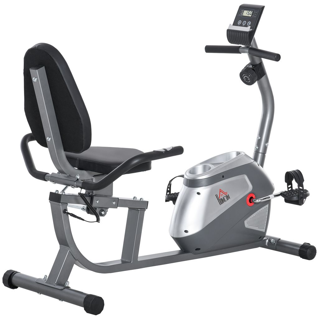 HOMCOM ležiaci cvičebný bicykel s LCD displejom 8-stupňový Obrázok produktu 