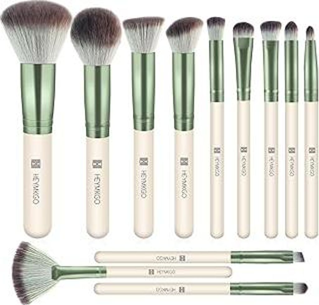 HEYMKGO Pinselset Makeup 12PCS Diversity Make Up Pinsel Set Premium Schminkpinsel Set mit Synthetischen Borsten für Foundation Puder Concealer Rou...