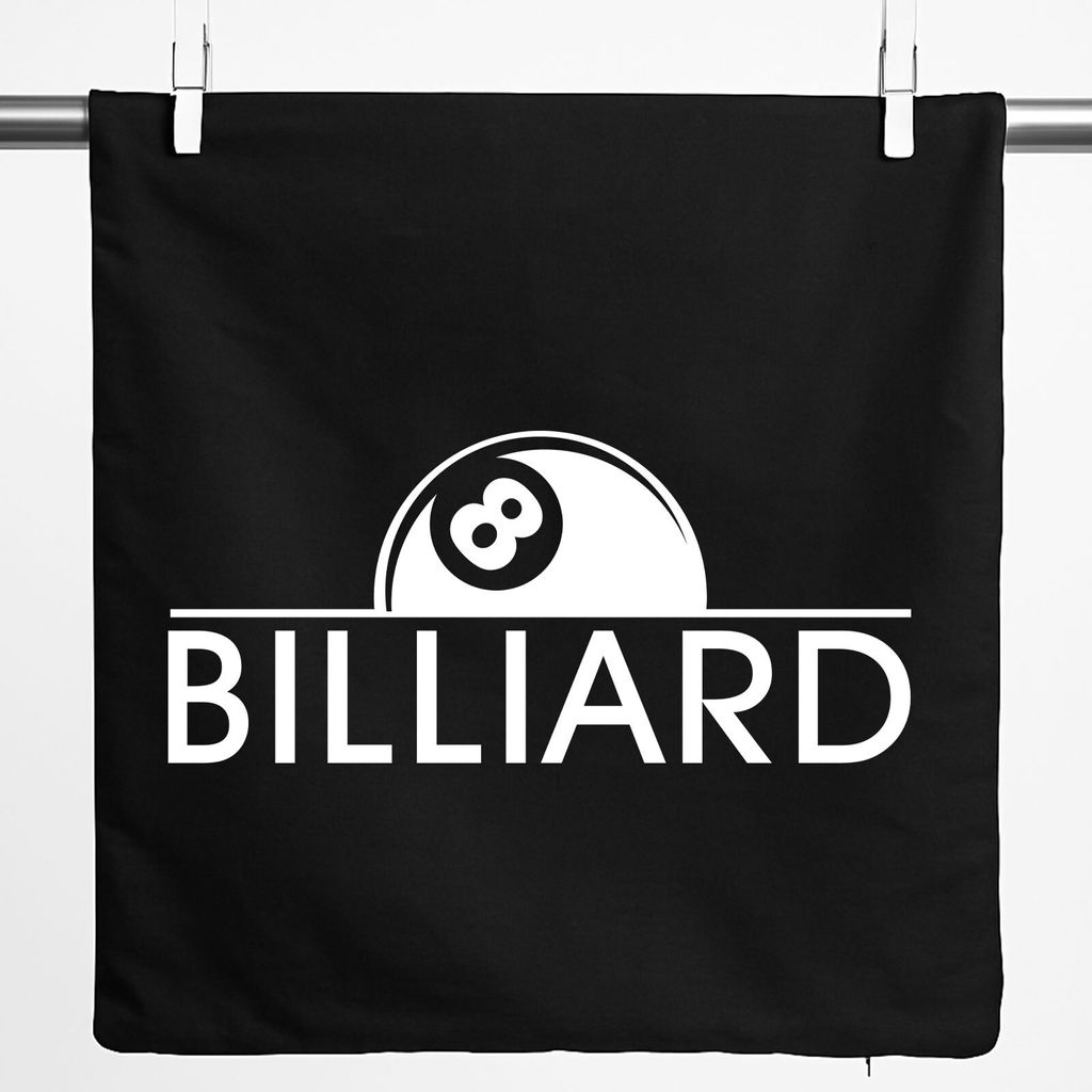 Huuraa Kissenbezug Billard Snooker 40x40cm Black Baumwolle Dekokissenbezug Geschenkidee