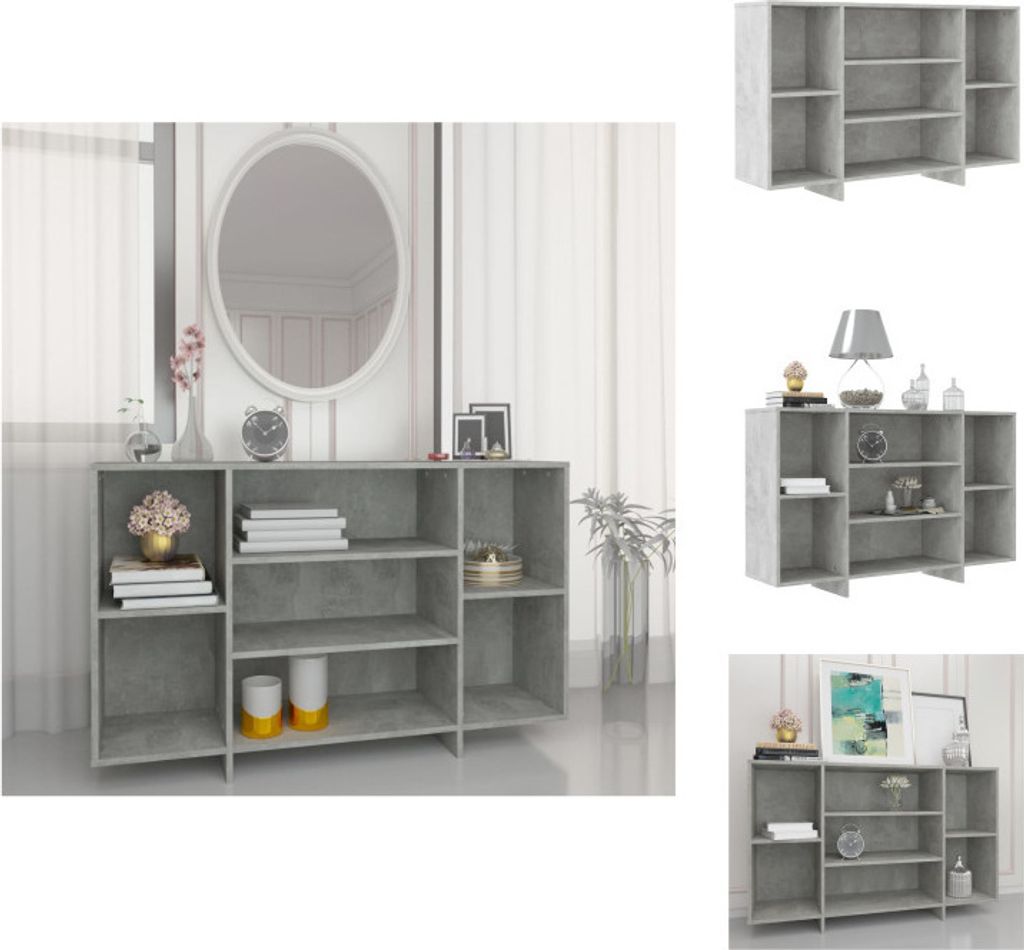 vidaXL Sideboard Betongrau 120x30x75 cm Holzwerkstoff - Sideboards
