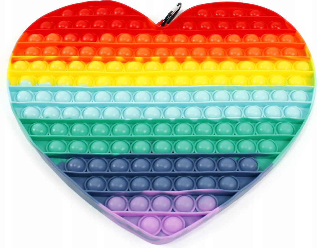 XXL Pop It Herz Fidget Toy - Großes Anti-Stress Spielzeug 30cm - Push Bubble Sensory