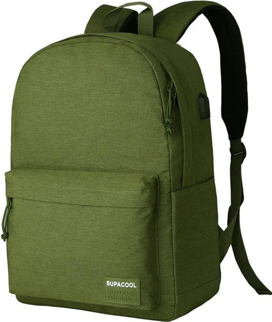 Sacoche PC 15,6 pouces ultra-légère vert olive avec intérieur rembourré