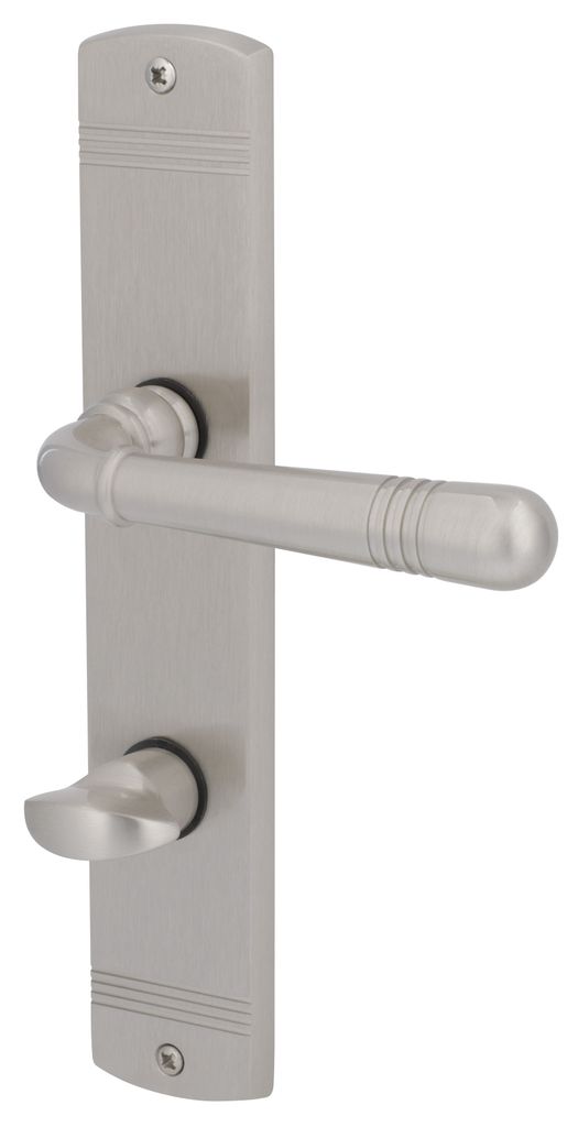 Langschildgarnitur für Bad-WC-Türen, inkl. WC-Riegel Produktbild 