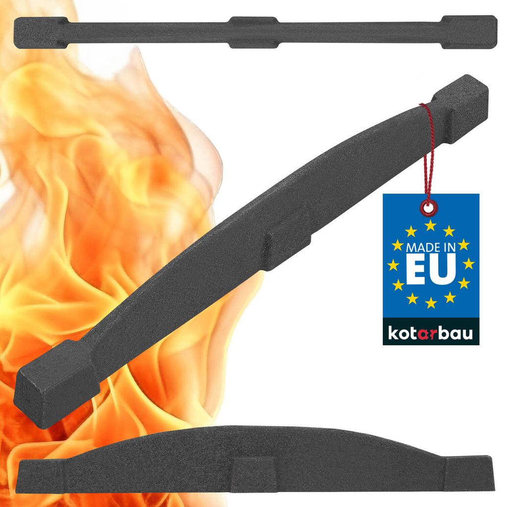 KOTARBAU Kaminrost 340 mm Einzelrost Aschenrost Tafelrost Rost Ersatzteile Zubehör Gusseisenrost Ofenrost Eckig Eckrost Gusseisen