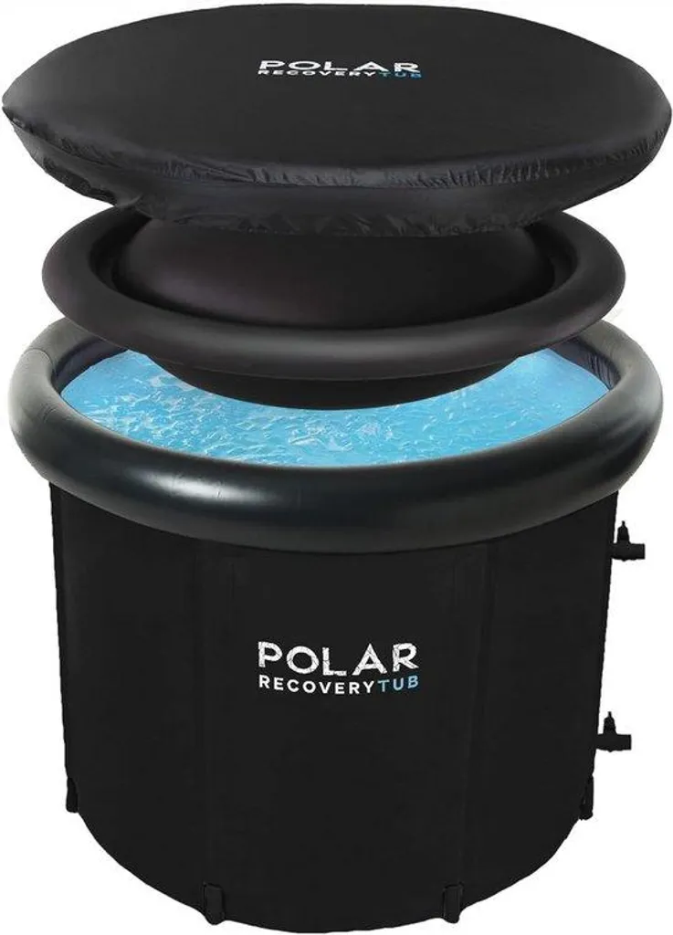 Bain froid de récupération 370L, cuve à glace gonflable pour athlètes