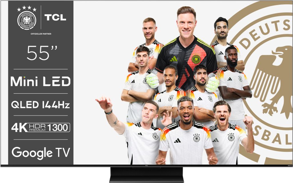 TCL MQLED80 55MQLED80, 139,7 cm (55"), 3840 x 2160 Pixel, LED, Smart-TV, WLAN, Schwarz
