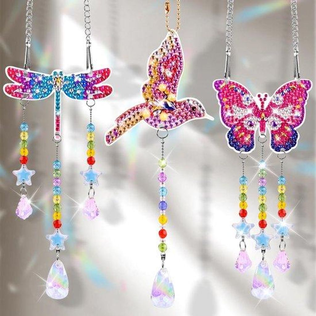 5D Windspiele Knutselset Vogel Libelle Dekoration