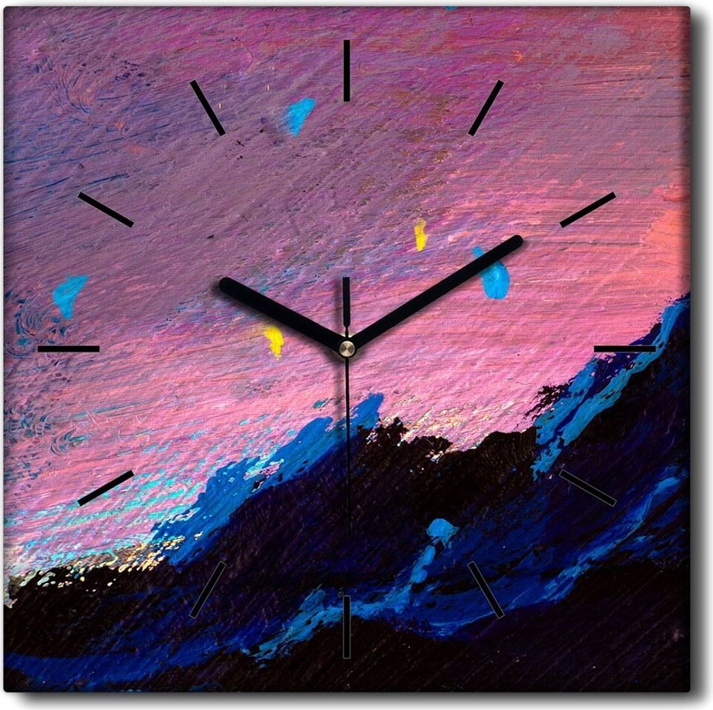 Coloray Uhr auf Leinwand 30x30 cm Wand Uhr Dekoration Produktbild 
