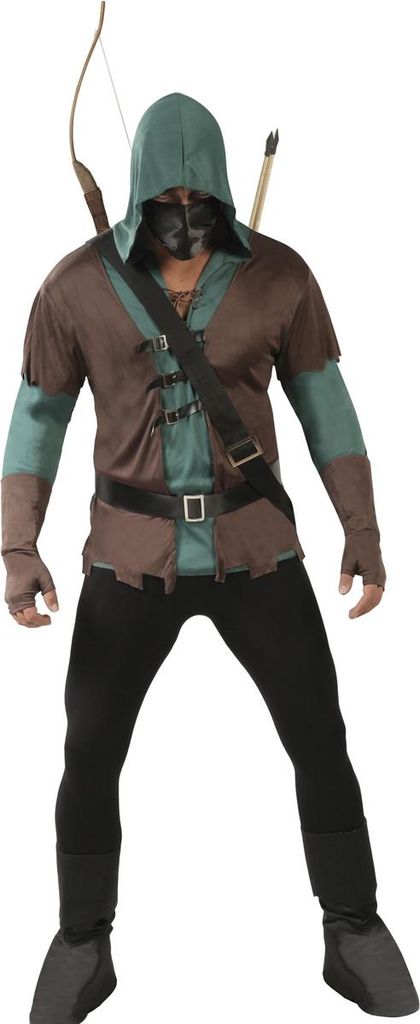 Fiestas Guirca - Bogenschütze-Kostüm für Herren Set FG562 (M) (Braun/Grün)