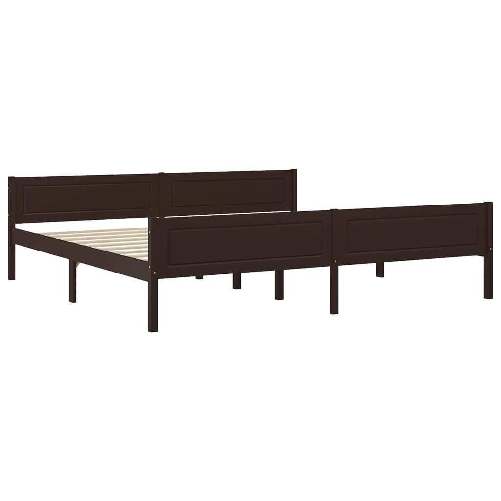 "im Sonderangebot"Massivholzbett Modernes/Doppelbett - Polsterbett Erwachsene/r /Kind - Kiefer Dunkelbraun 200x200cm - Klassische Betten DEMöbel35...