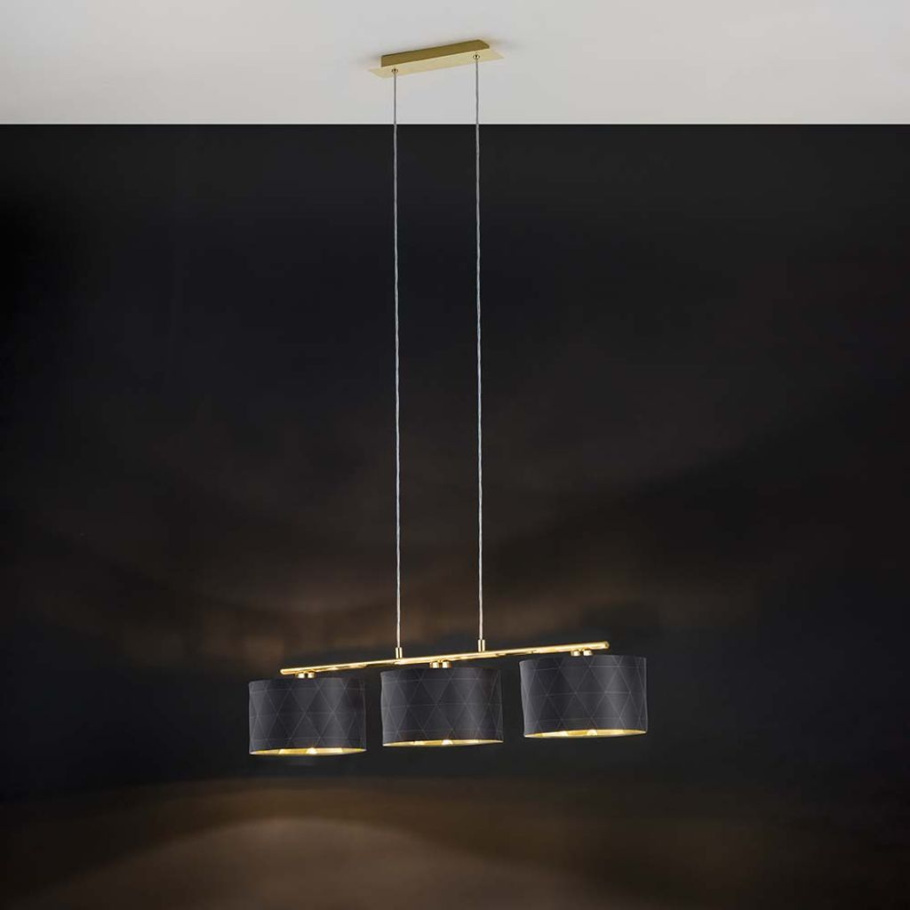 EGLO 39225 DOLORITA Hängeleuchte schwarz gold 3xE27