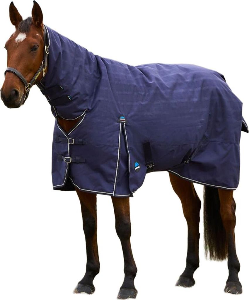 Weatherbeeta - "Comfitec Prelim" Combo-Kragen Karo 220 g Pferdedecke WB2390 (195,5cm) (Marine)