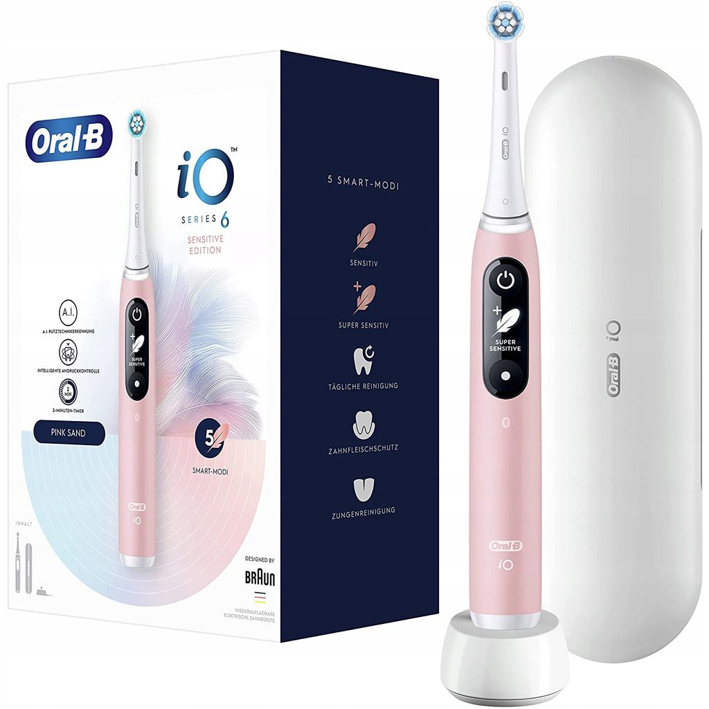 Oral-B iO Serie 6, elektrische tandenborstel, kleur: roze Productafbeelding 