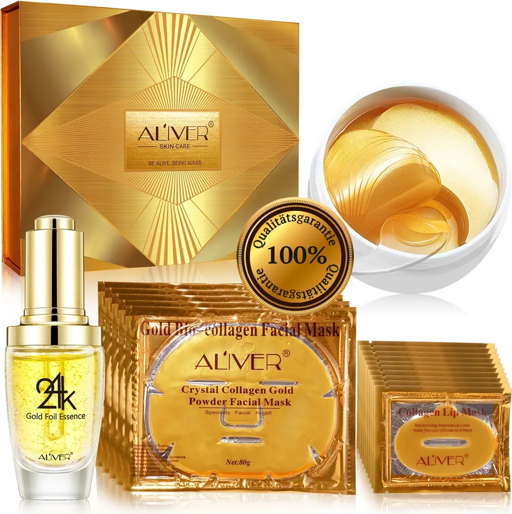 Kit Routine Beauté Yeux et Lèvres Or 24K Crystal Collagen Gold Soin