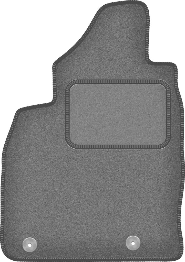 Fahrerfußmatte Velours graphit passend für Mitsubishi Pajero Pinin (1999-2006, SUV) – mit Befestigungen – passgenau