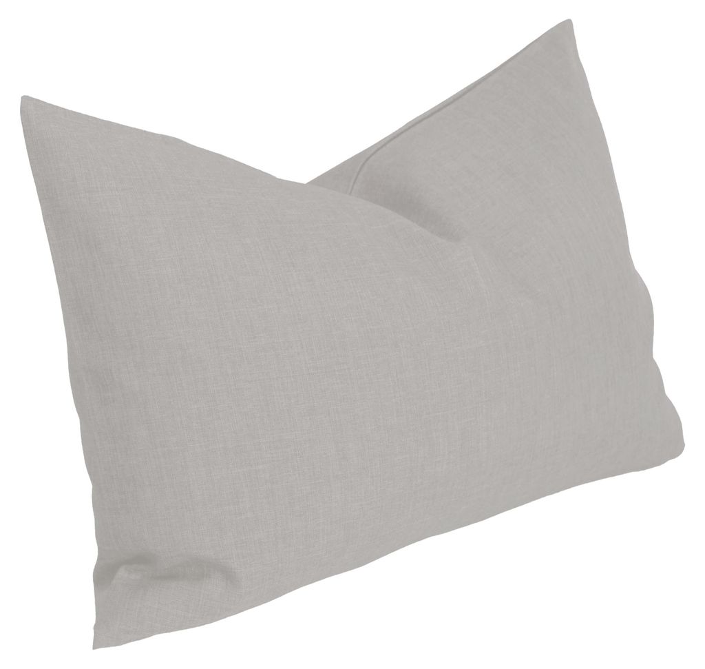 Kissenbezug 30x50 cm silber Struktur Leinenoptik Produktbild 