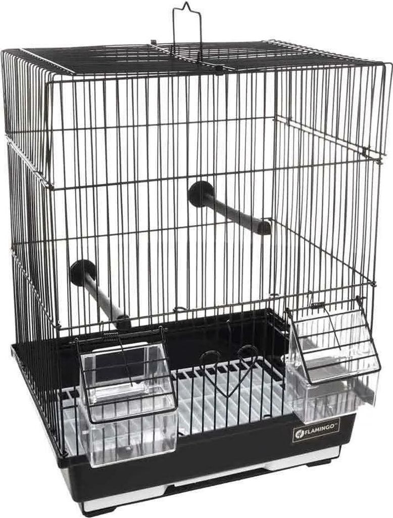 Flamingo Dolak 1 Vogelkäfig Schwarz 29.5 x 22 x 38 cm Schwarz 29.5 x 22 x 38 cm