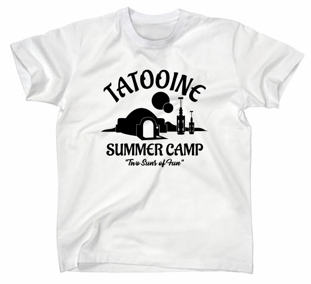 Styletex23 T-Shirt Tatooine Summer Camp Two Suns of Fun, weiss, M