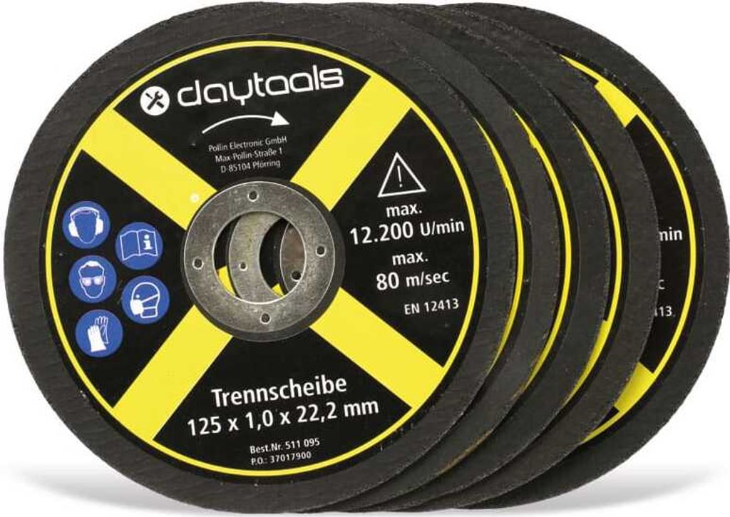 DAYTOOLS Trennscheibe Metall, 125x1,0x22,2 mm, 5 Stück