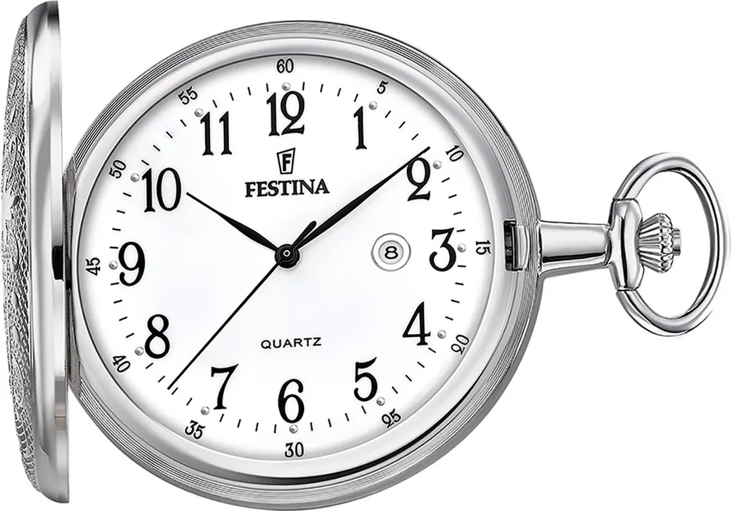 Montre de poche Festina D2UF2023/1 Elégante en Acier Inoxydable Argent