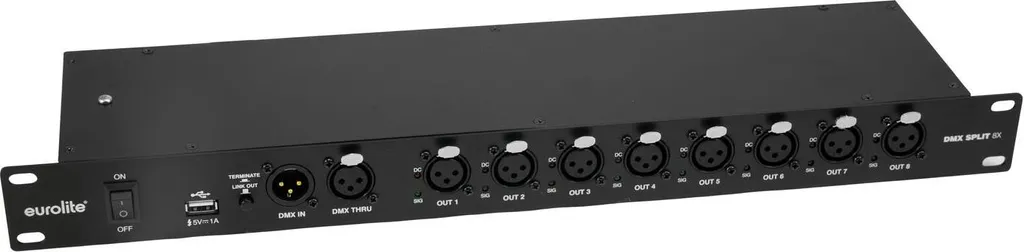 EUROLITE DMX Split 8X Splitter DMX 3 pôles pour gestion de signal fiable