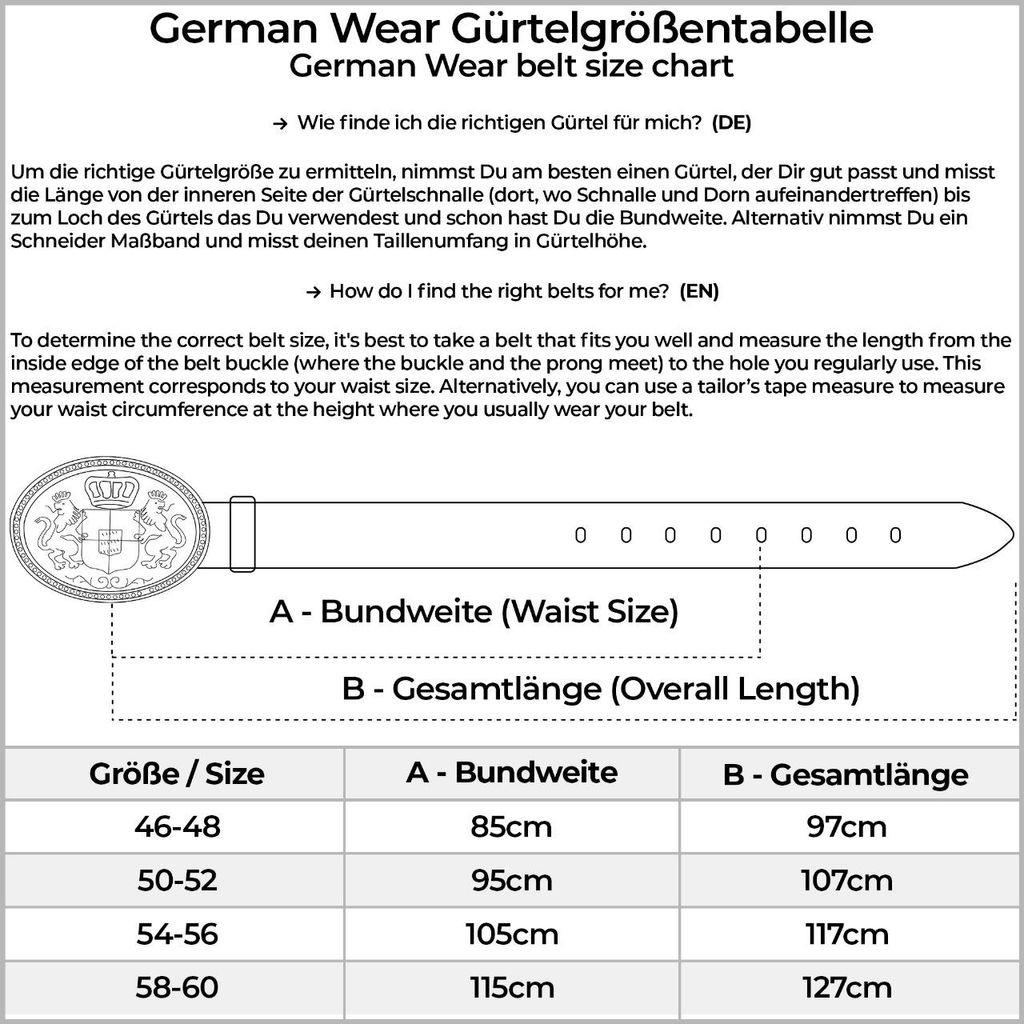 Herren Trachtengürtel aus Echtleder Trachten Lederhosen Produktbild 